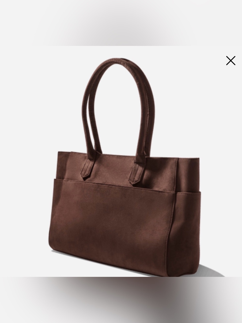 Mali & Lili’s Faux Suede Tote Bag-Chocolate Brown-NWT - Picture 2 of 12